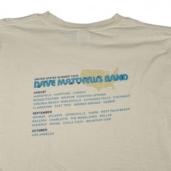Dave Matthews Band Shirt Adult EXTRA LARGE White Band Music DMB Tour 2007 Y2K - Picture 4 of 9
